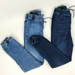 2 American Eagle Denim Jogger Jeans Pants Womens size 00